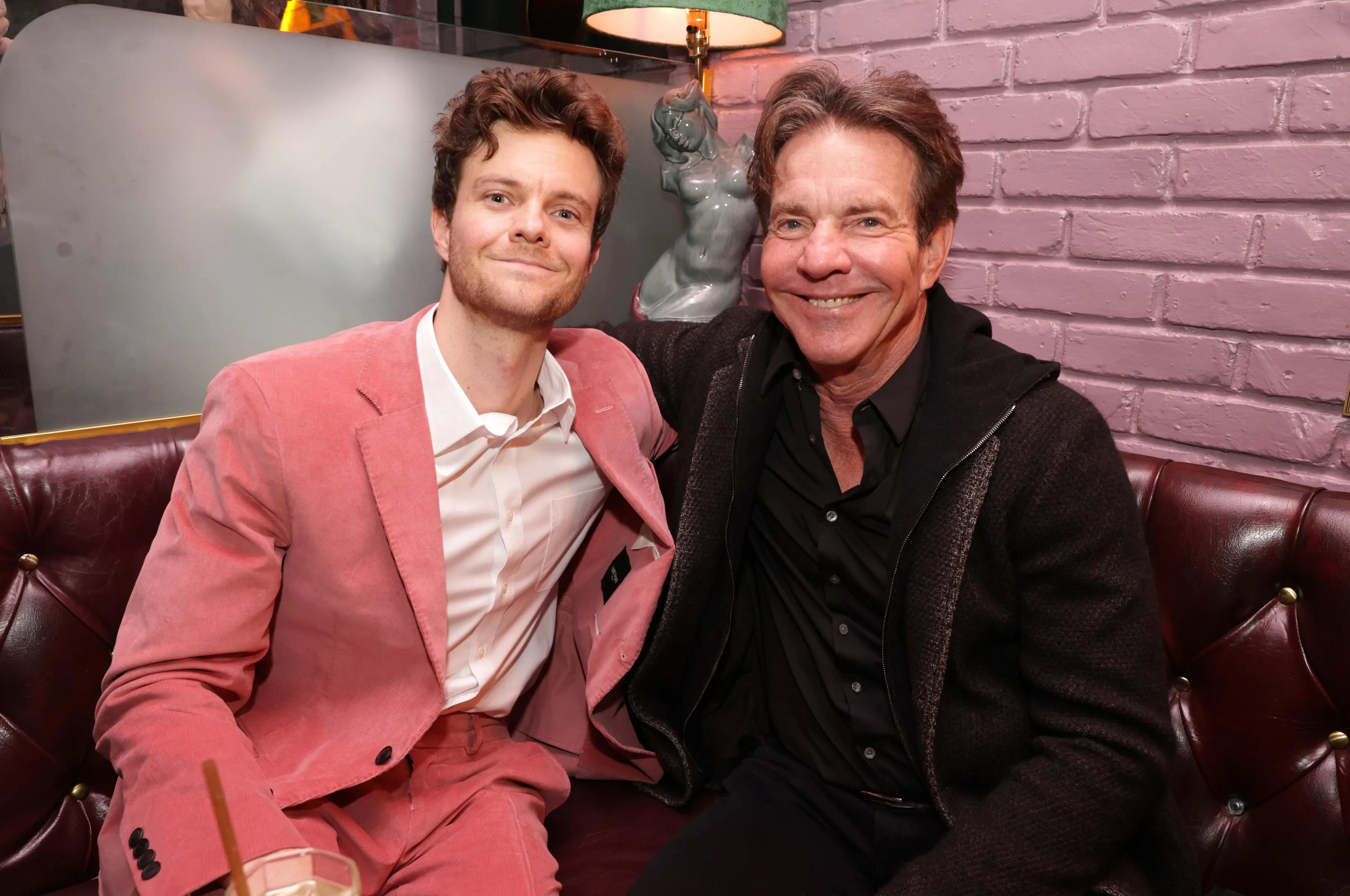 Dennis Quaid and Jack Quaid at the 2024 Golden Globes