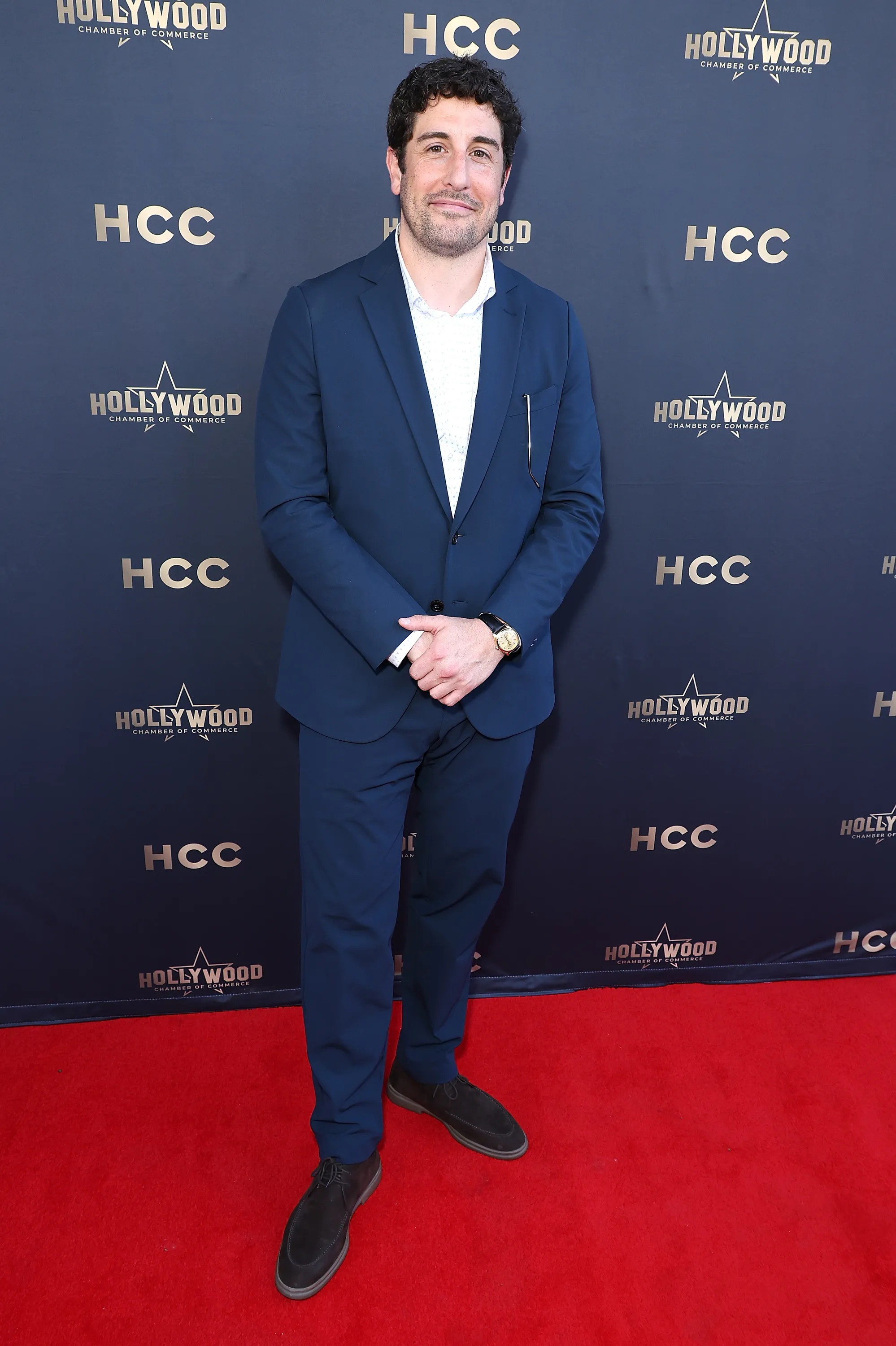 Jason Biggs at the star ceremony for Eugene Levy on the Hollywood Walk of Fame.