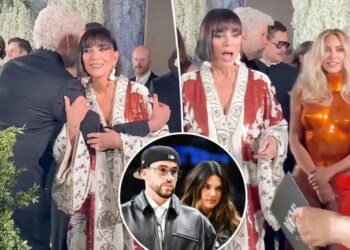 Watch Bad Bunny’s awkward run-in with ex Kendall Jenner’s mom Kris, sister Kim Kardashian at Met Gala 2026