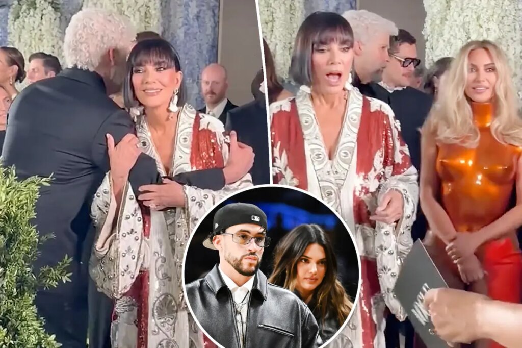 Watch Bad Bunny’s awkward run-in with ex Kendall Jenner’s mom Kris, sister Kim Kardashian at Met Gala 2026