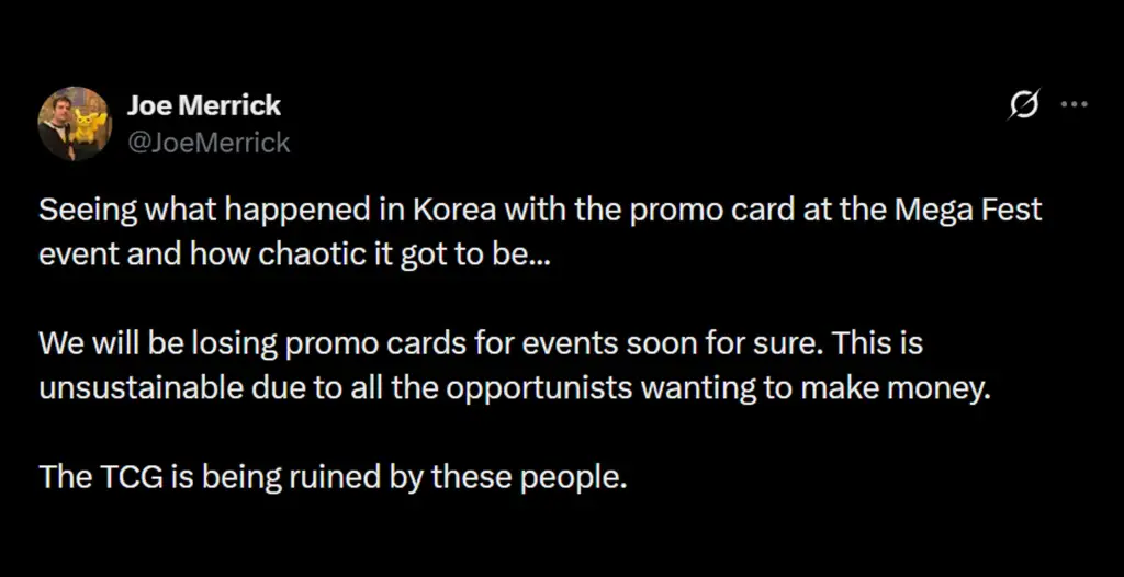 Joe Merrick on Pokémon Card Promo Events