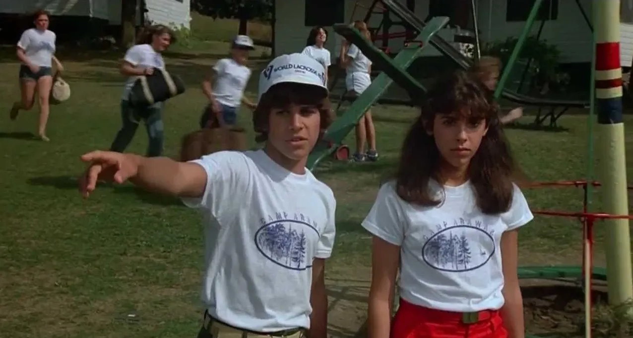 Jonathan Tiersten as Ricky and Felissa Rose as Angela in *Sleepaway Camp* (1983).