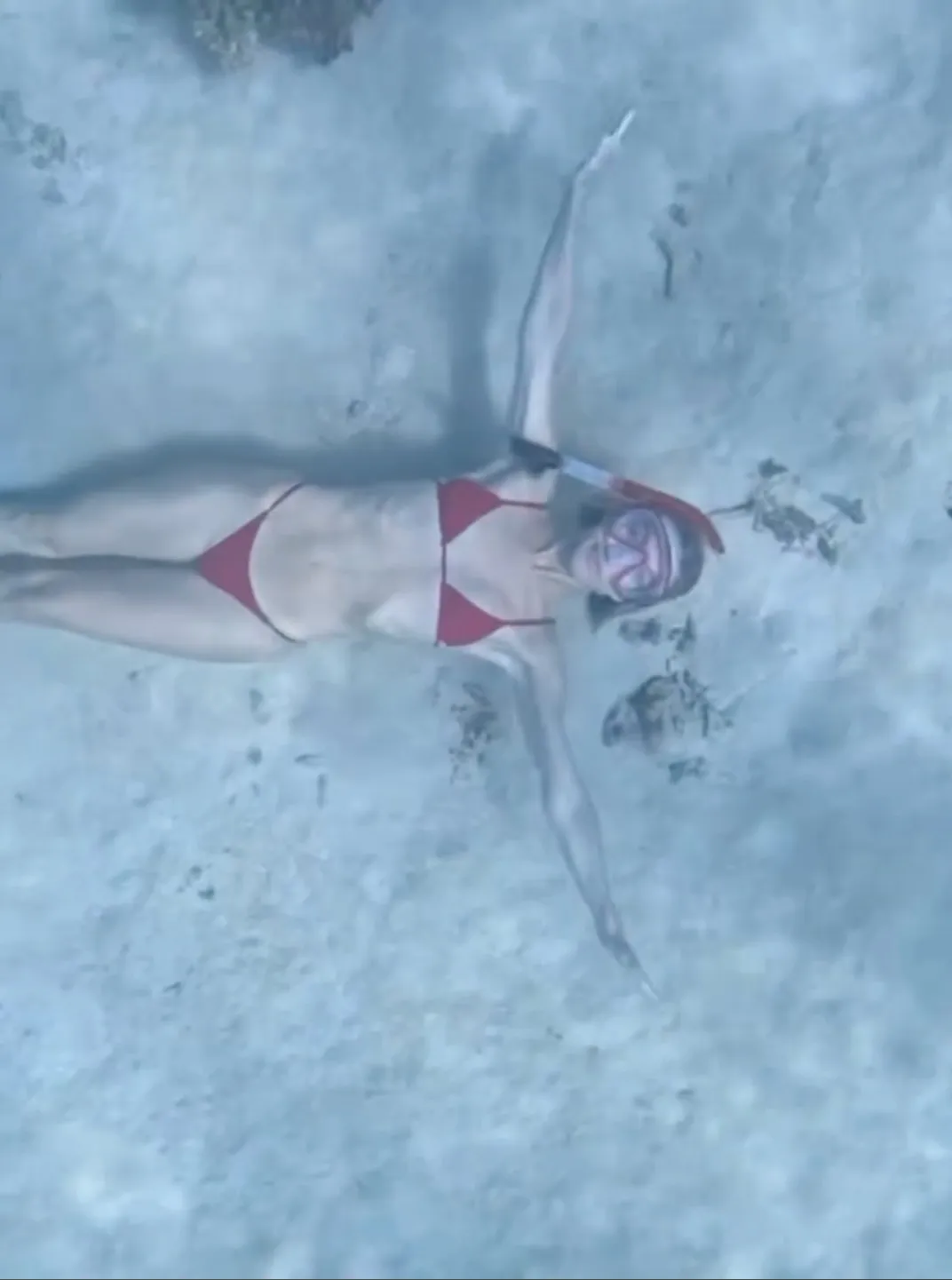 Hough was seen swimming underwater during the excursion.