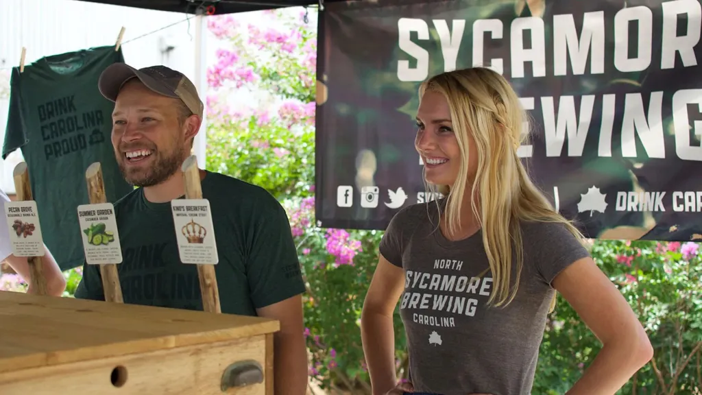 Justin and Sarah Taylor Brigham from Sycamore Brewing.