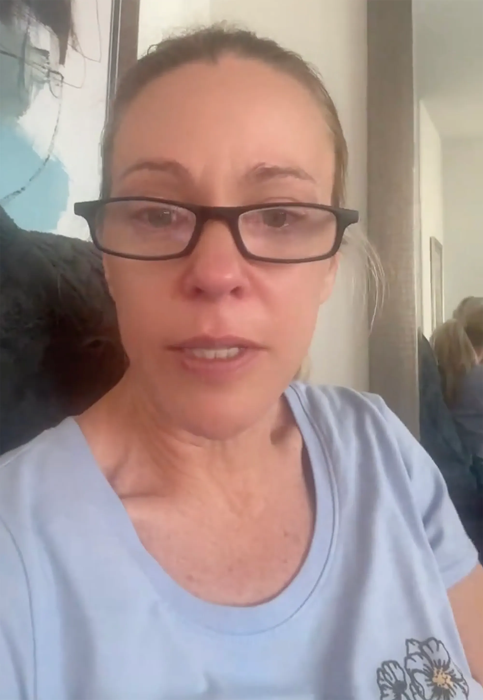 Kate Gosselin tearfully discussing the strain of adopting a rescue dog.