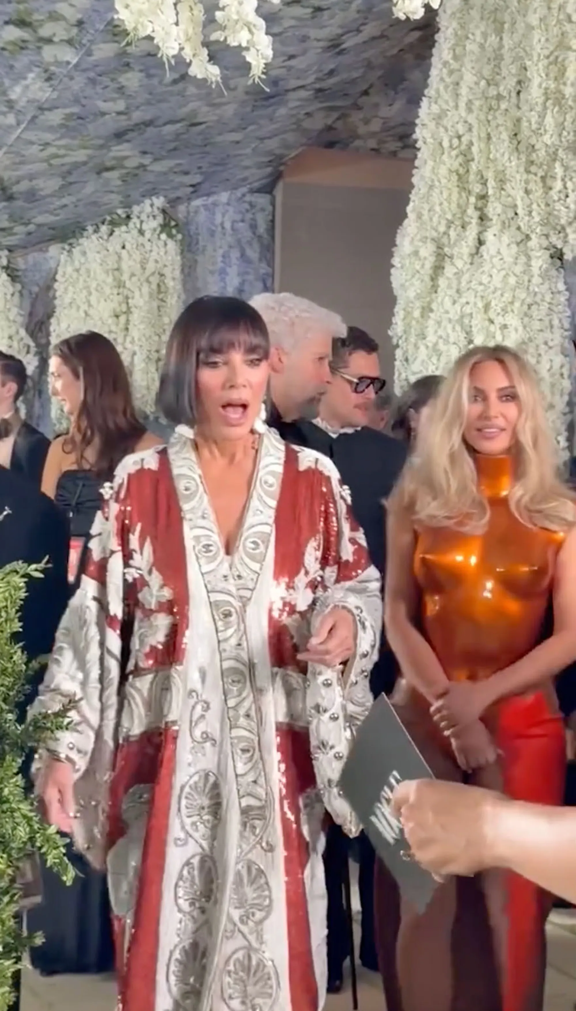 Kris Jenner and Kim Kardashian at the Met Gala.