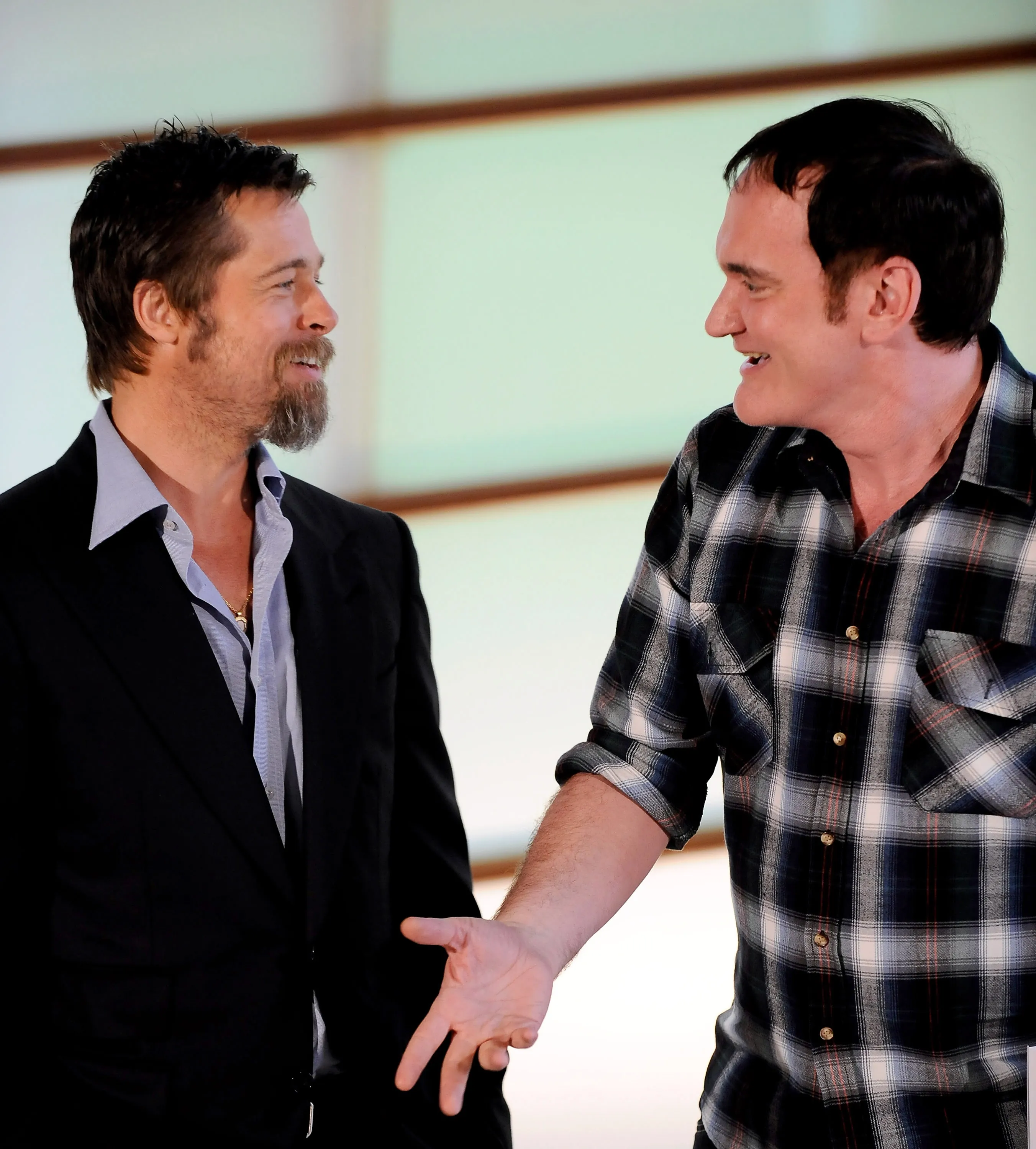 Brad Pitt and Quentin Tarantino in 2009