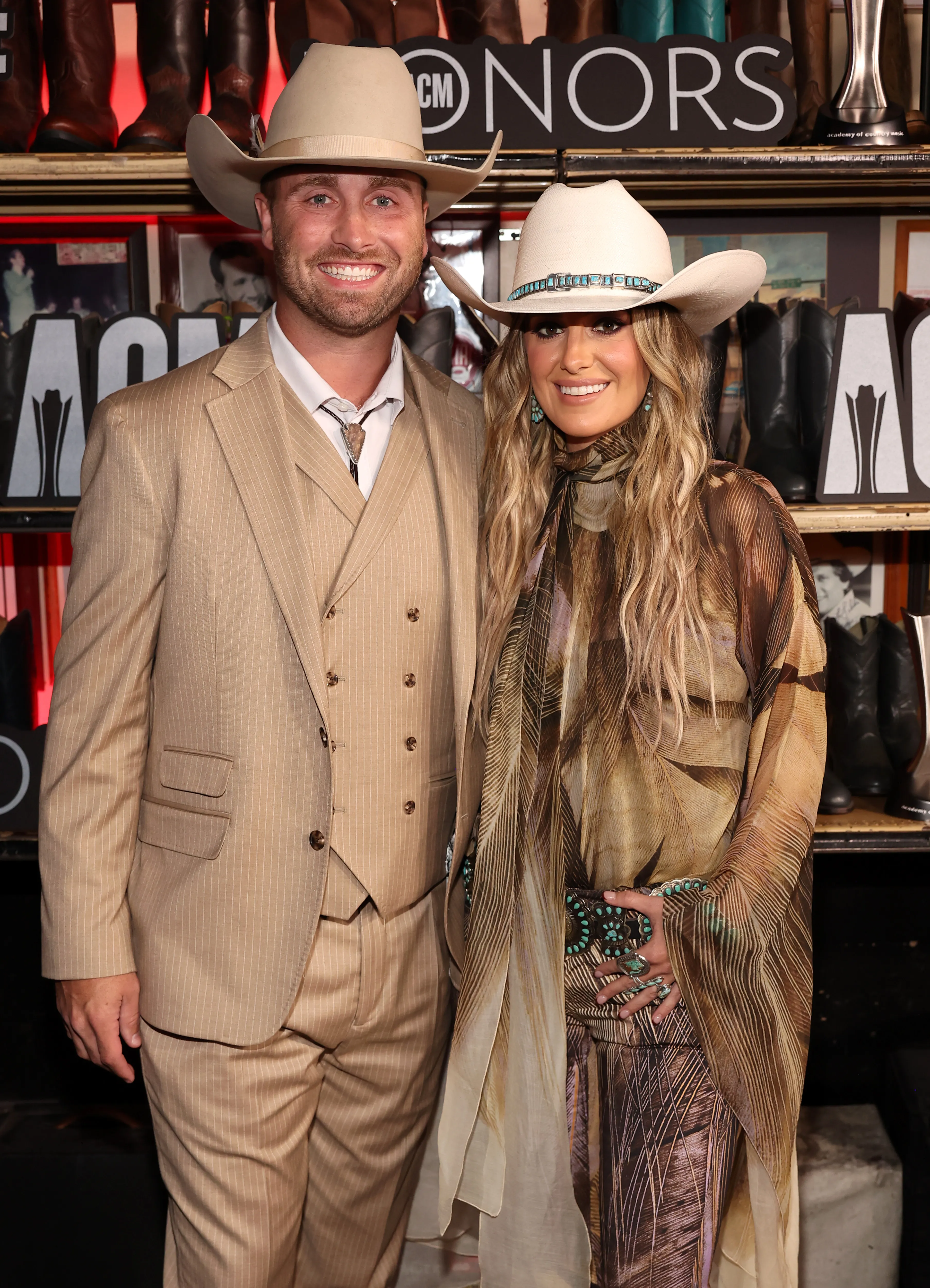 Devlin Hodges and Lainey Wilson at the 17th Academy of Country Music Honors.