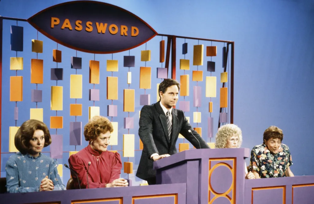 Christopher Guest as Bert Convy, Pamela Stephenson as Linda, and Martin Short as Robin Williams during the 
