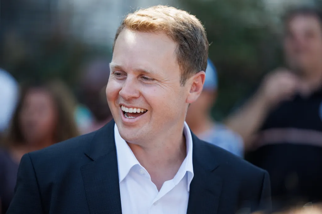 LA Mayoral candidate Spencer Pratt at a block party in Los Angeles.