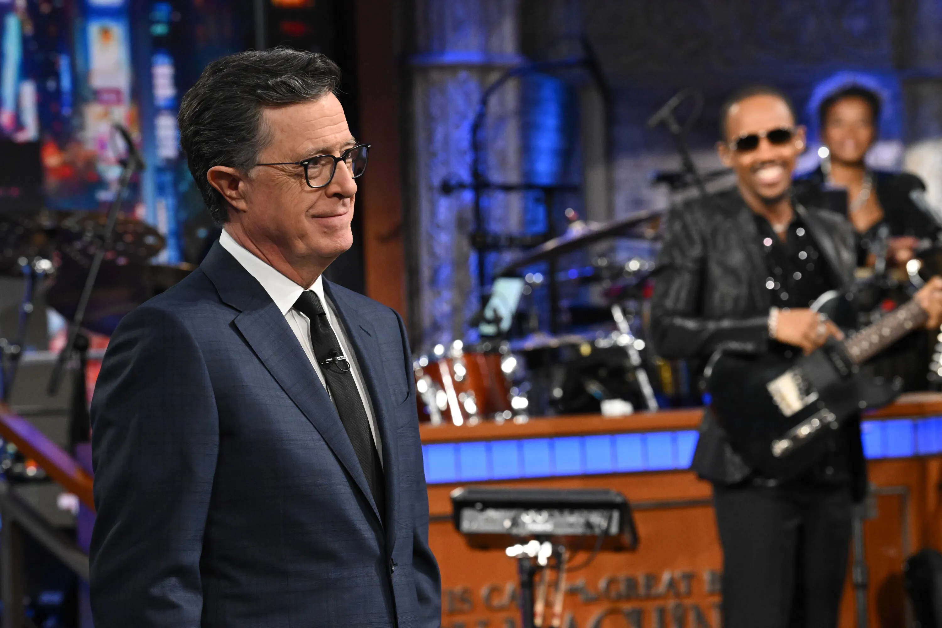 Stephen Colbert on stage during 
