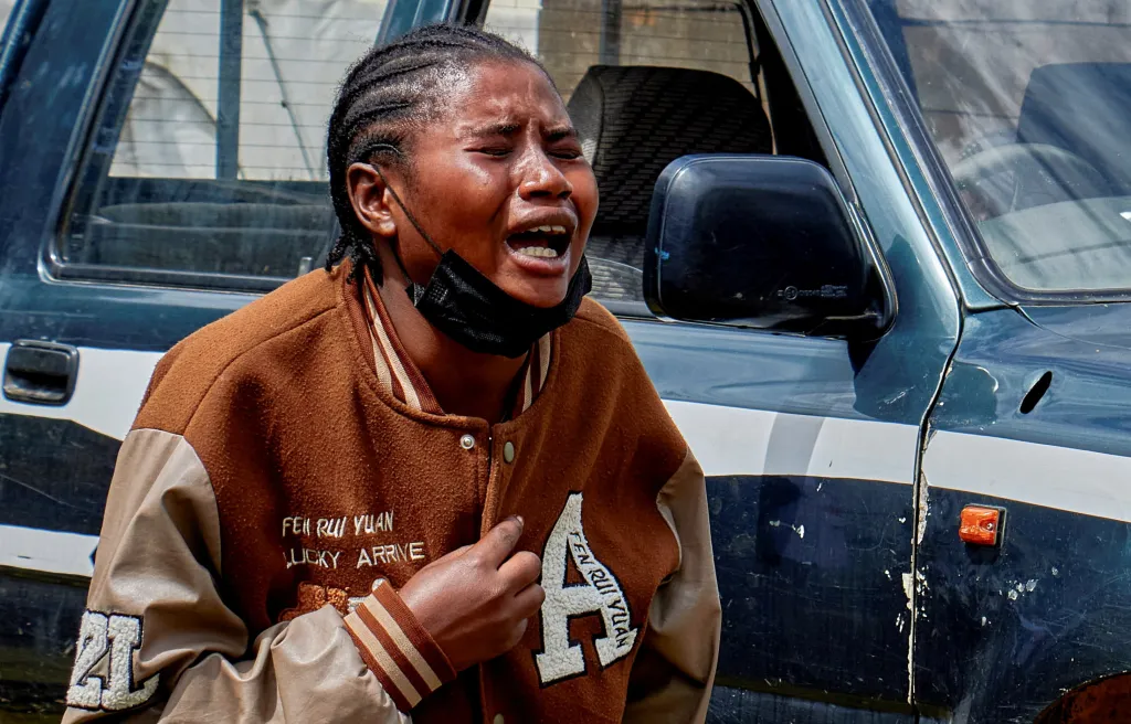 Leonce Bisimwa mourns the death of her kin who died of Ebola in Bunia, Democratic Republic of Congo.