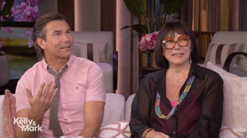 Jerry O'Connell with his mother on Live with Kelly and Mark.