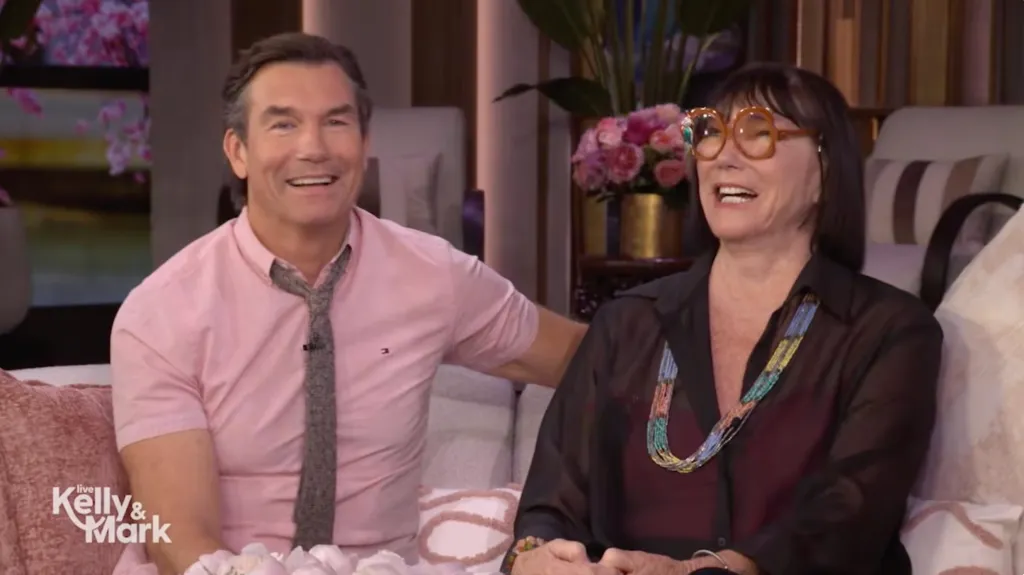 Jerry O'Connell with his mom on Live with Kelly and Mark.