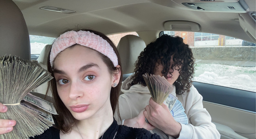 Mackenzie Shirilla and Dominic Russo pose for a picture inside a car in an undated photo before the deadly crash in 2022.