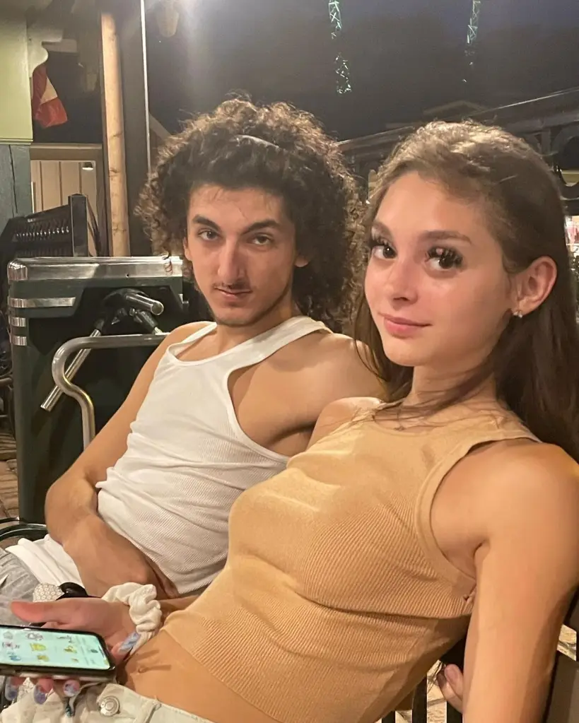 Mackenzie Shirilla and Dominic Russo sitting next to each other.