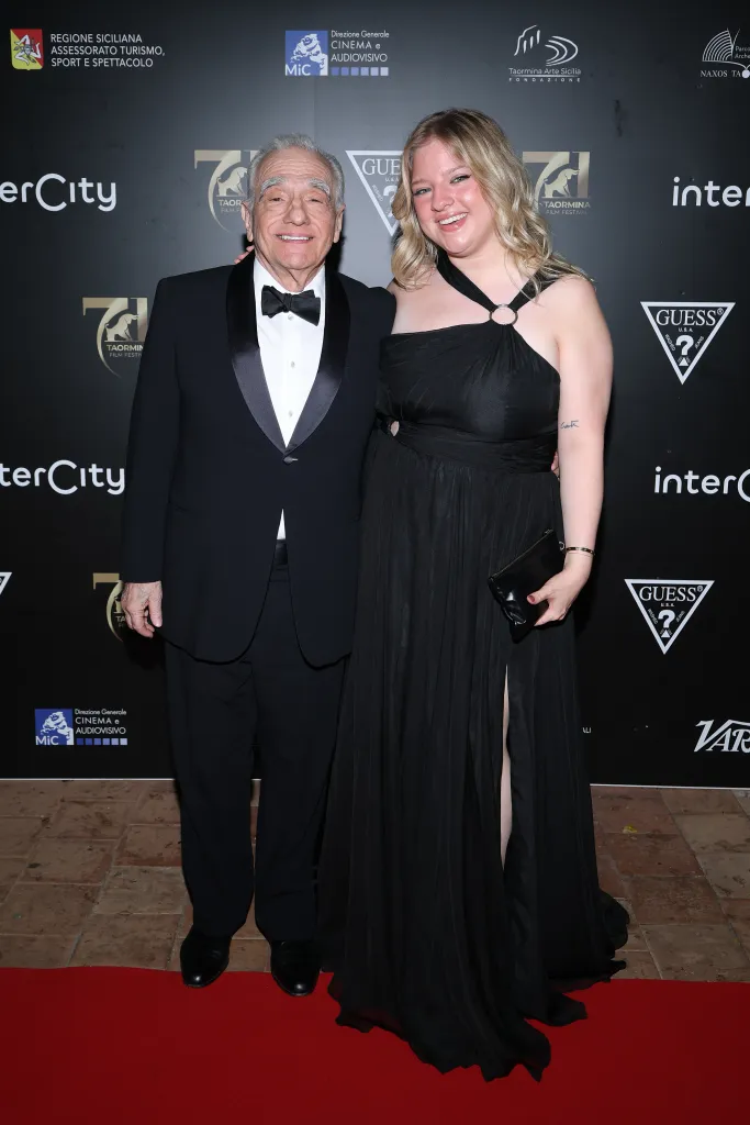 Martin Scorsese and Francesca Scorsese attend the 71st Taormina Film Festival.