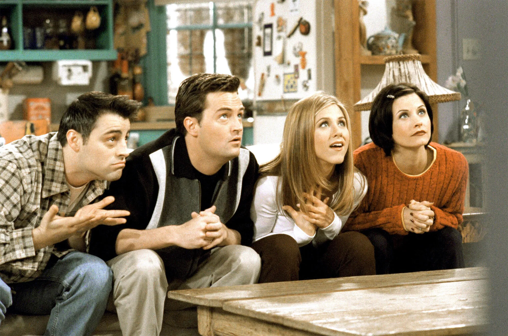 Joey, Chandler, Rachel, and Monica from the TV show 