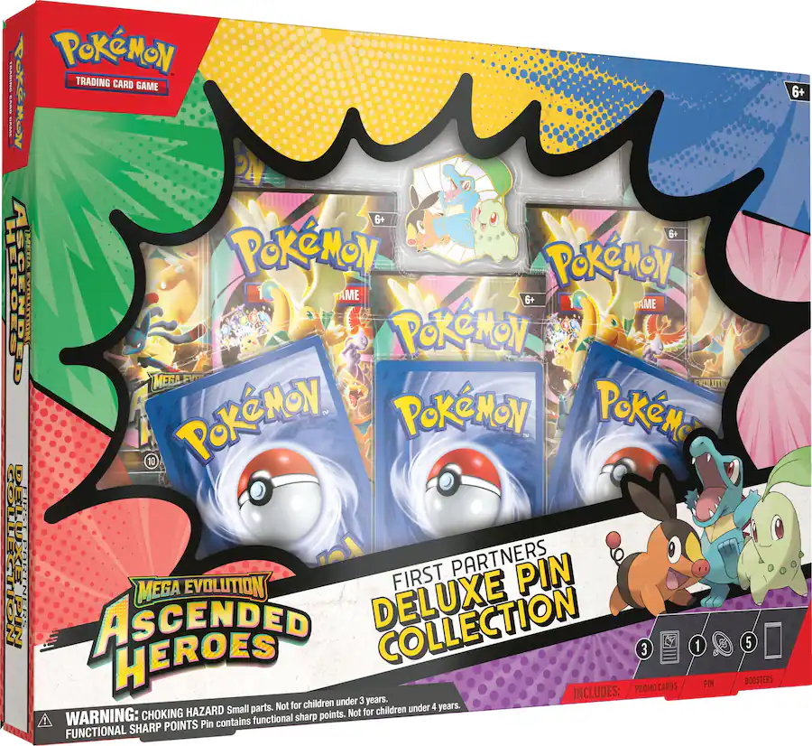 Pokémon Trading Card Game Mega Evolution Ascended Heroes Deluxe Pin Collection box set.