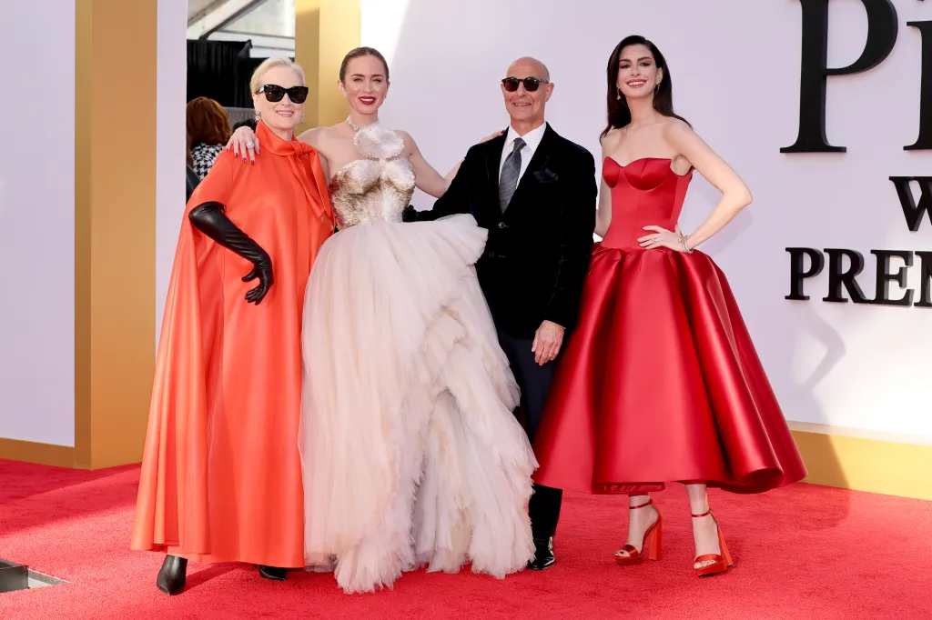 Meryl Streep, Emily Blunt, Stanley Tucci, and Anne Hathaway at 