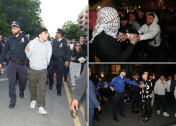 At least 3 arrested after anti-Israel mob clashes with counter-protesters near NYC synagogue