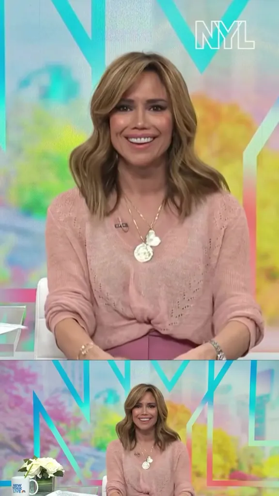 NBC host Sara Gore smiling on air.