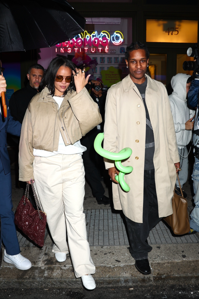 Rihanna and A$AP Rocky leave Sloomoo Institute in New York City.
