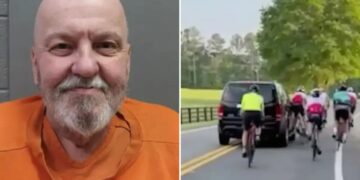 Wild video captures elderly driver Jerry Ross, 72, crashing into group of cyclists on Georgia road