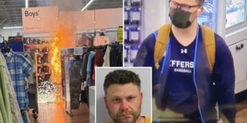Masked NJ suspect charged with using fuel, fireworks in Walmart kids section as cover for massive jewelry heist
