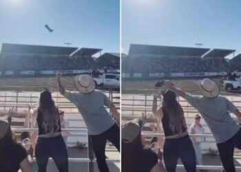 California dad accused of ‘stealing’ shirt from woman at rodeo divides the internet: ‘U snooze u lose’