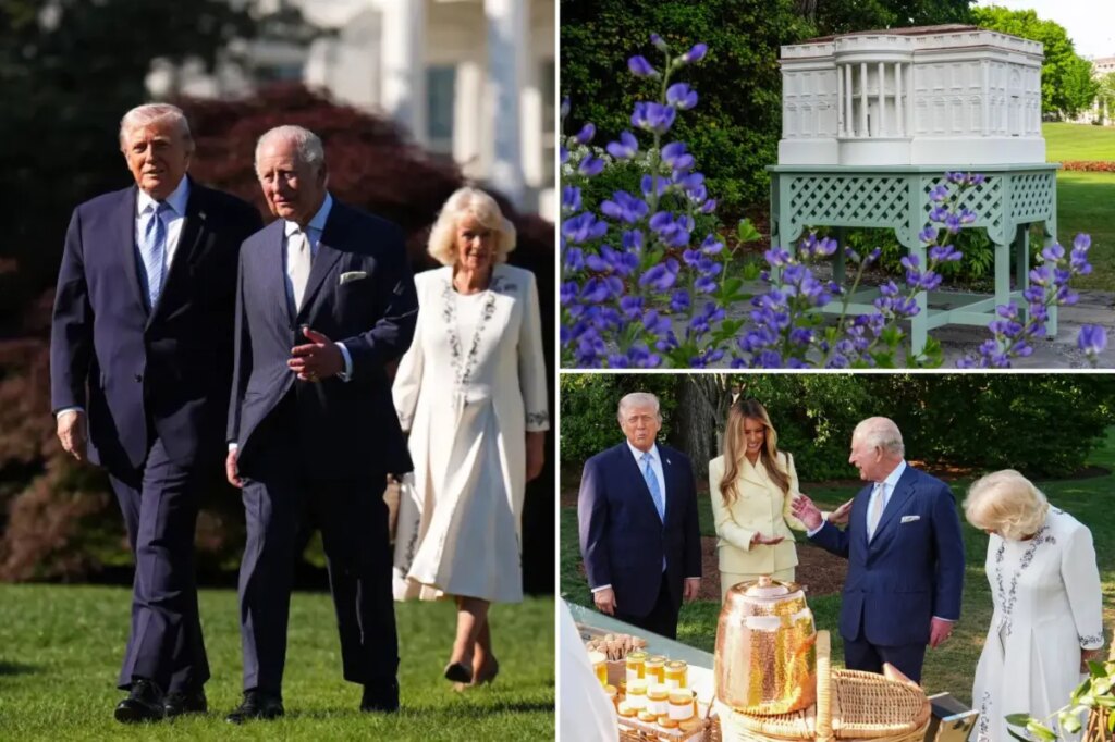 Melania Trump’s White House beehive and honey strike sweet note during King Charles III’s historic stateside visit