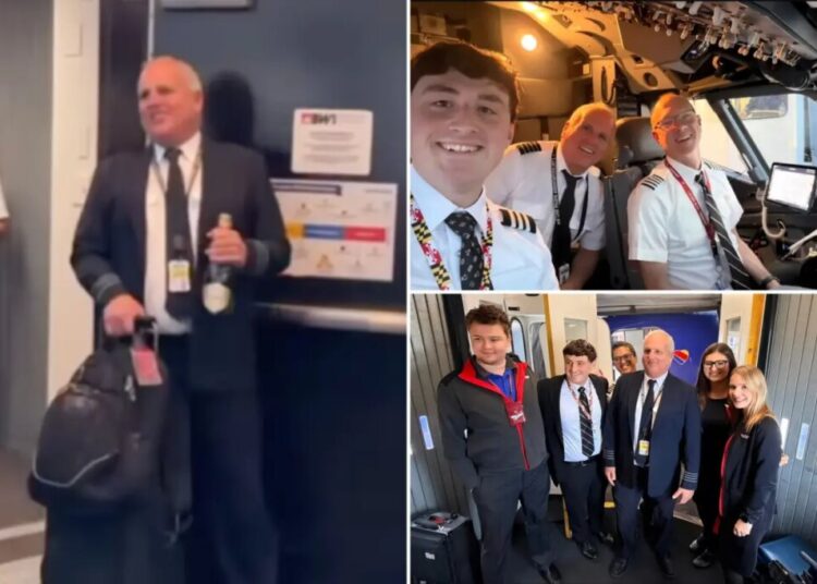 Spirit Airlines pilot given emotional send-off from rival airline after retirement flight is cut amid shutdown