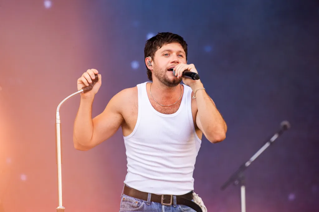 Niall Horan performs on stage at the 2024 Superbloom Festival.