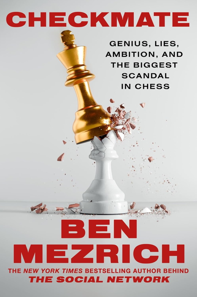 A gold king chess piece shattering a white pawn, with 