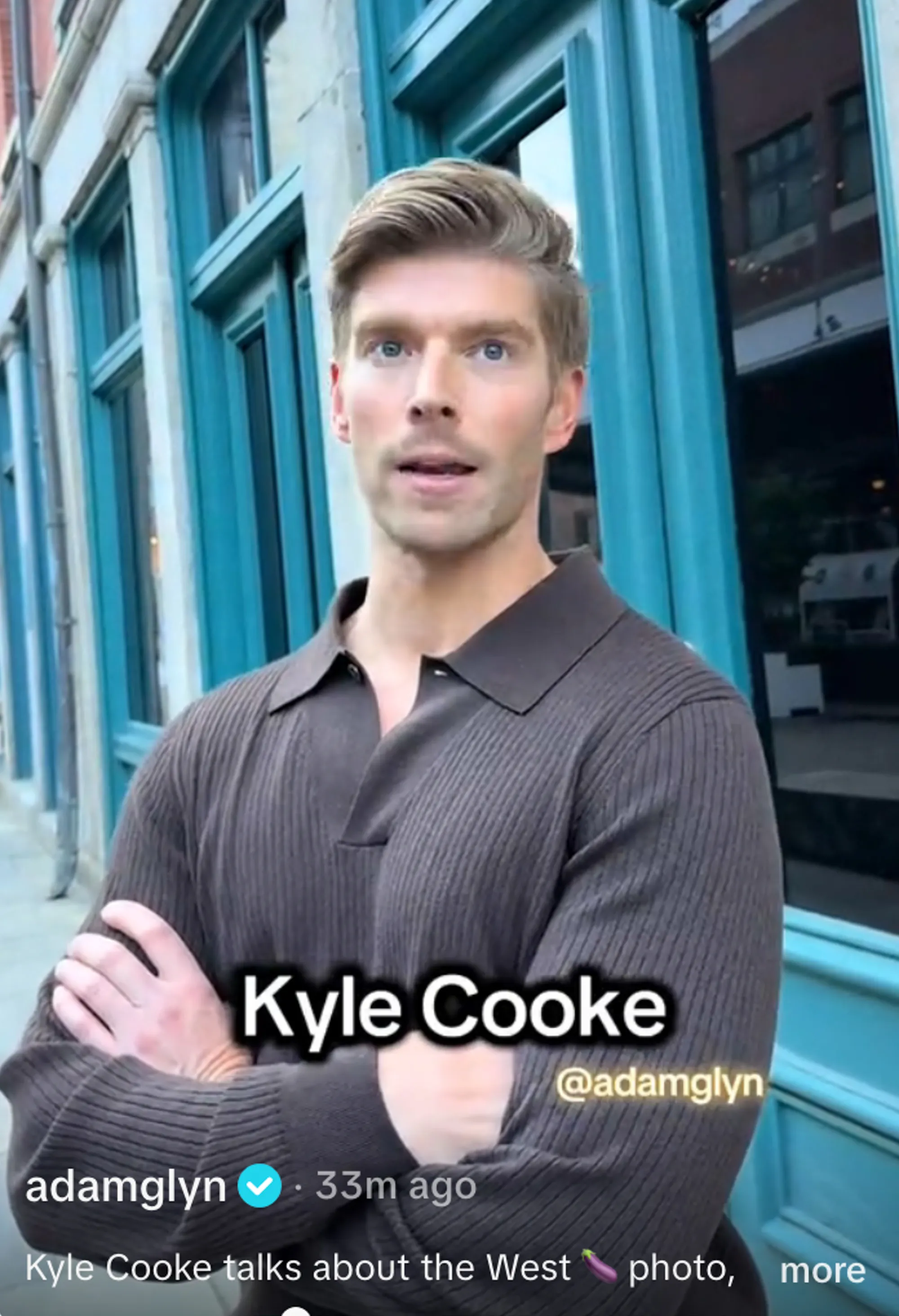Kyle Cooke talking about the West photo.
