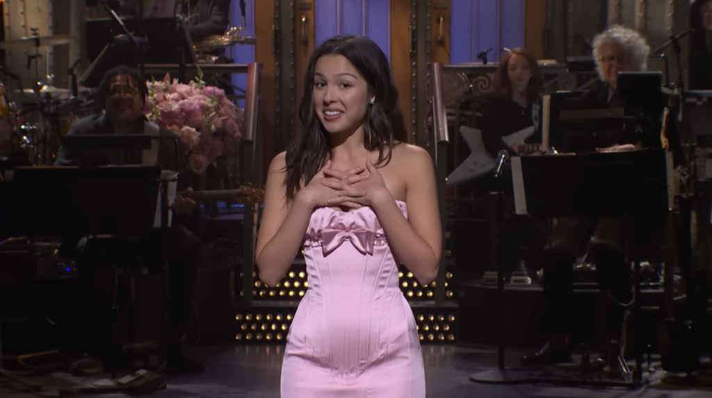 Olivia Rodrigo performs on SNL.