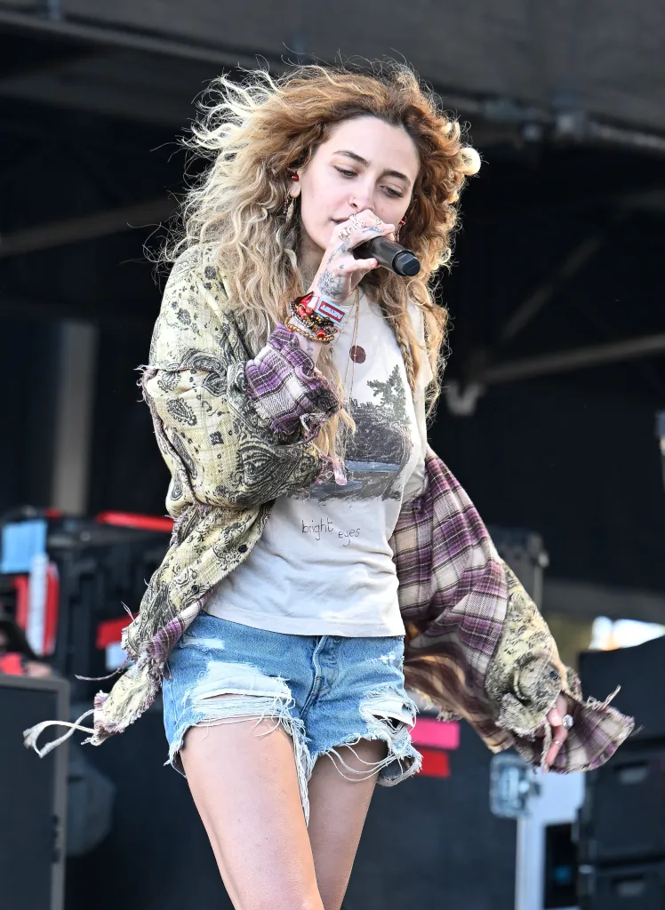 Paris Jackson performing on stage at BottleRock Napa Valley.