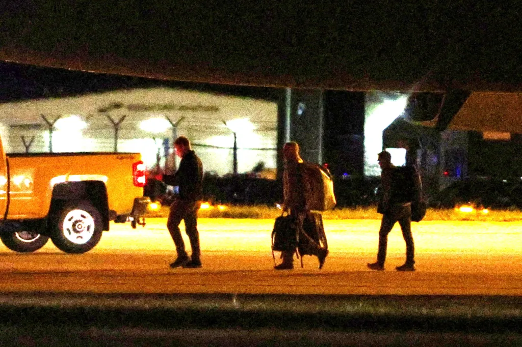 Passengers evacuated from the MV Hondius cruise ship arrive in Omaha.