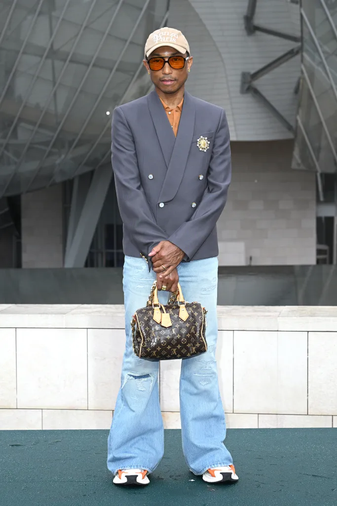 Pharrell Williams in Paris in July 2024