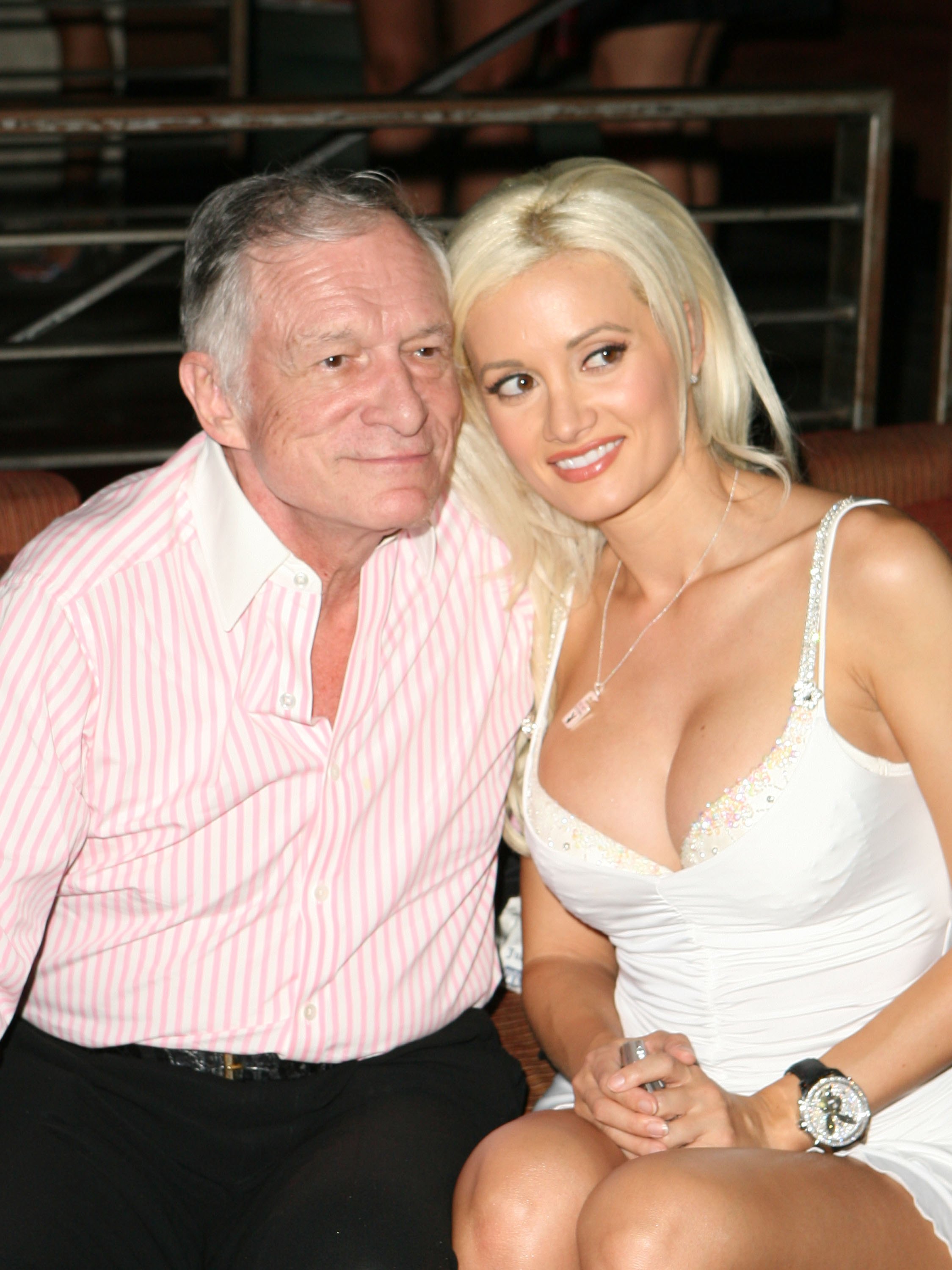 Hugh Hefner and Holly Madison.