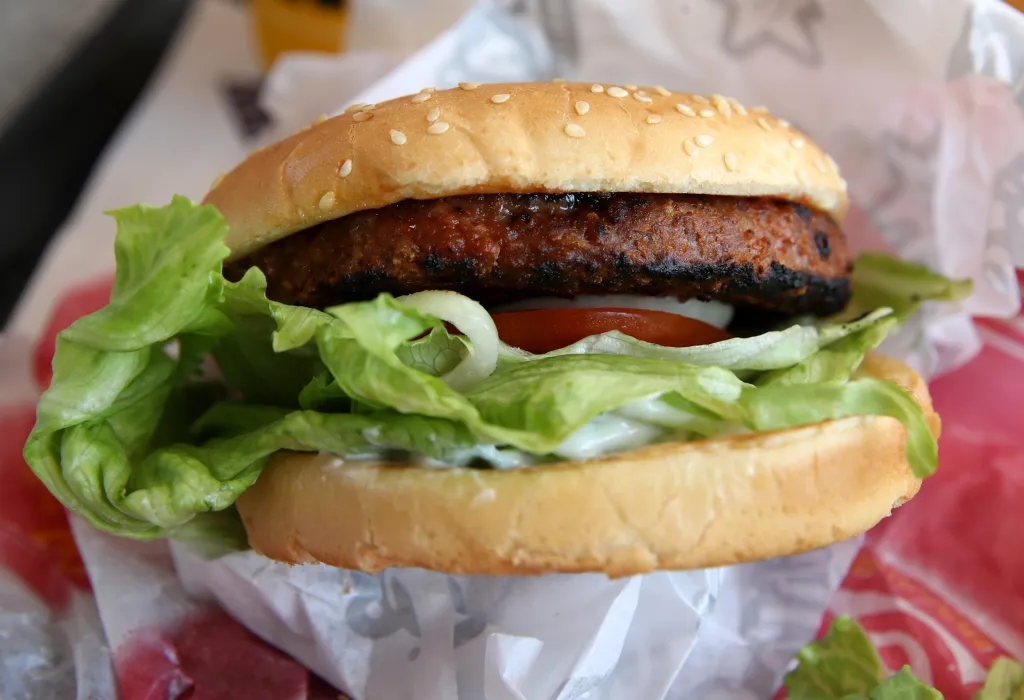 Carl's Jr. Famous Star Beyond Meat burger.