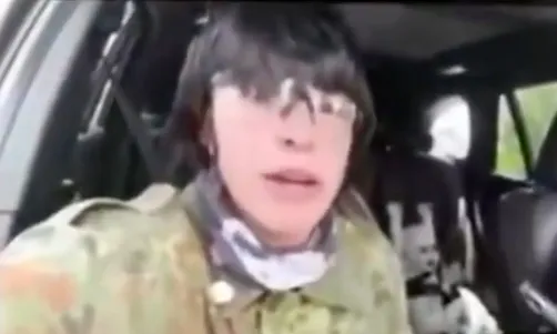 Caleb Velasquez in a car.