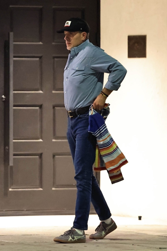 Hunter Biden walking away from Matsuhisa restaurant.