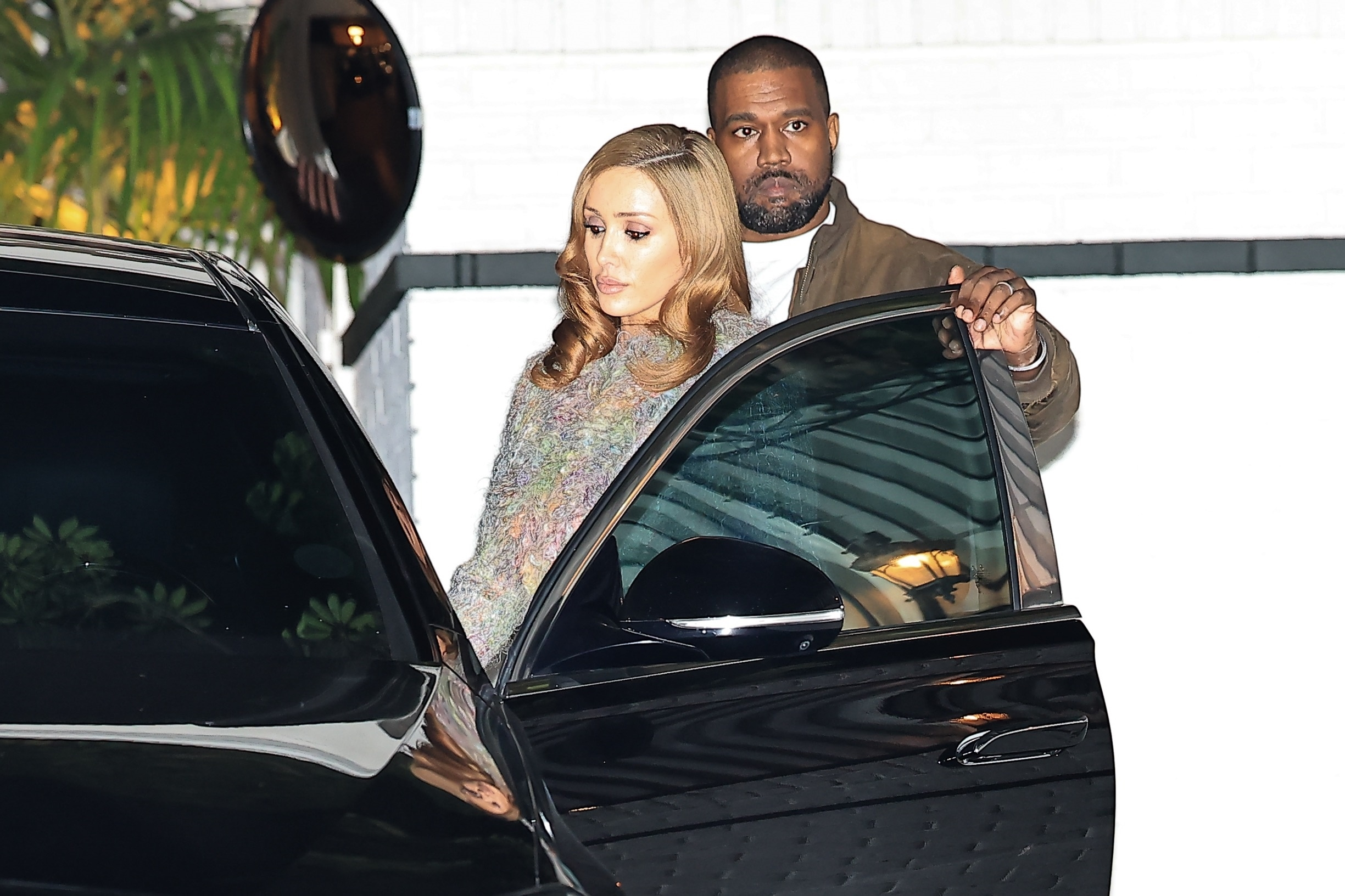 Kanye West and Bianca Censori leaving a late-night dinner at Chateau Marmont.