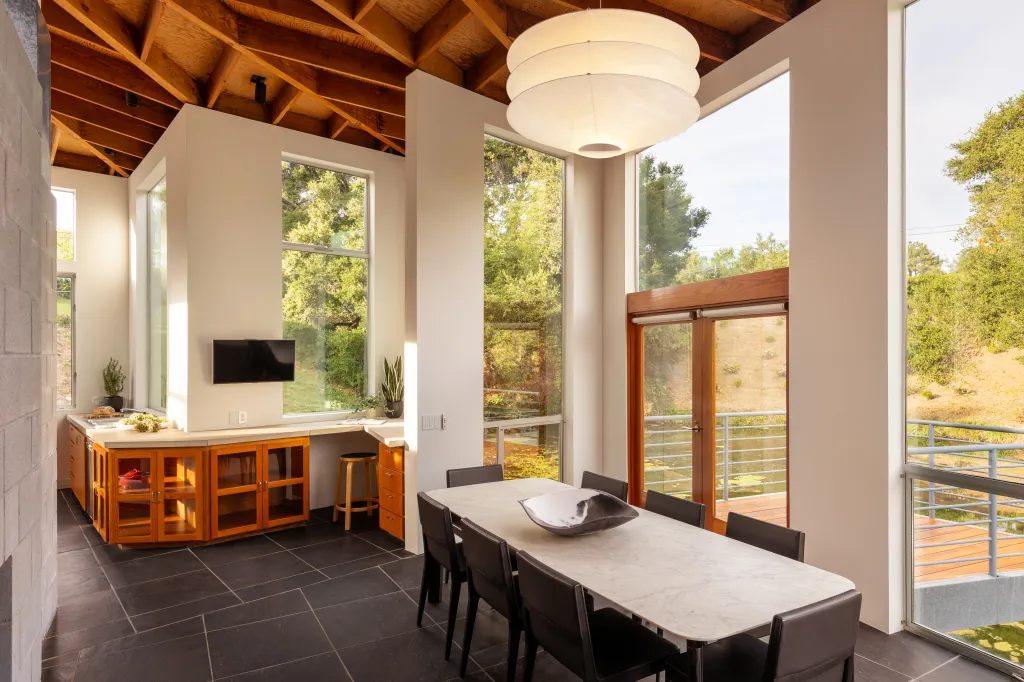 The interior fills with light.