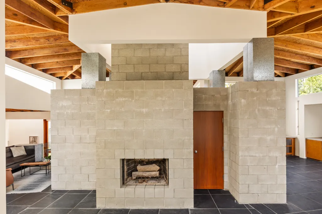 Fireplaces are located throughout.