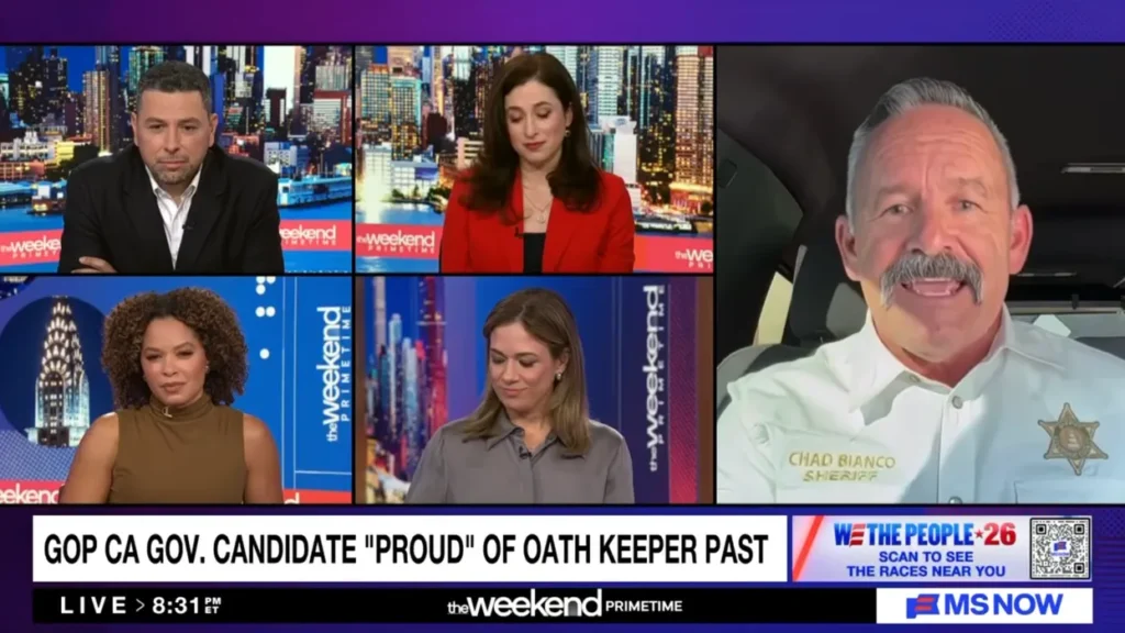 ‘Asked you a very clear question!’ Clash erupts with MAGA candidate over oath keepers past