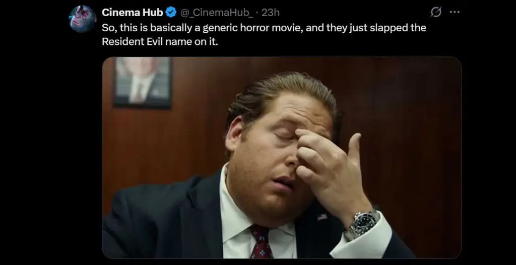 Resident Evil Movie Backlash