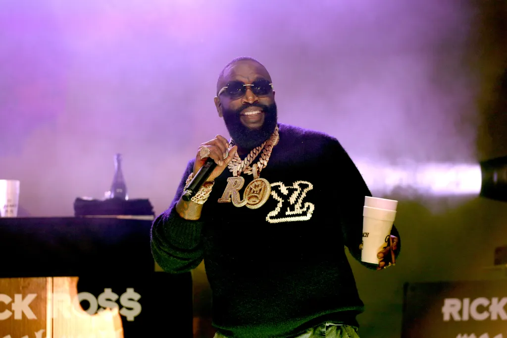 Rick Ross performing on stage at the 2023 AfroTech Conference Music Stage.