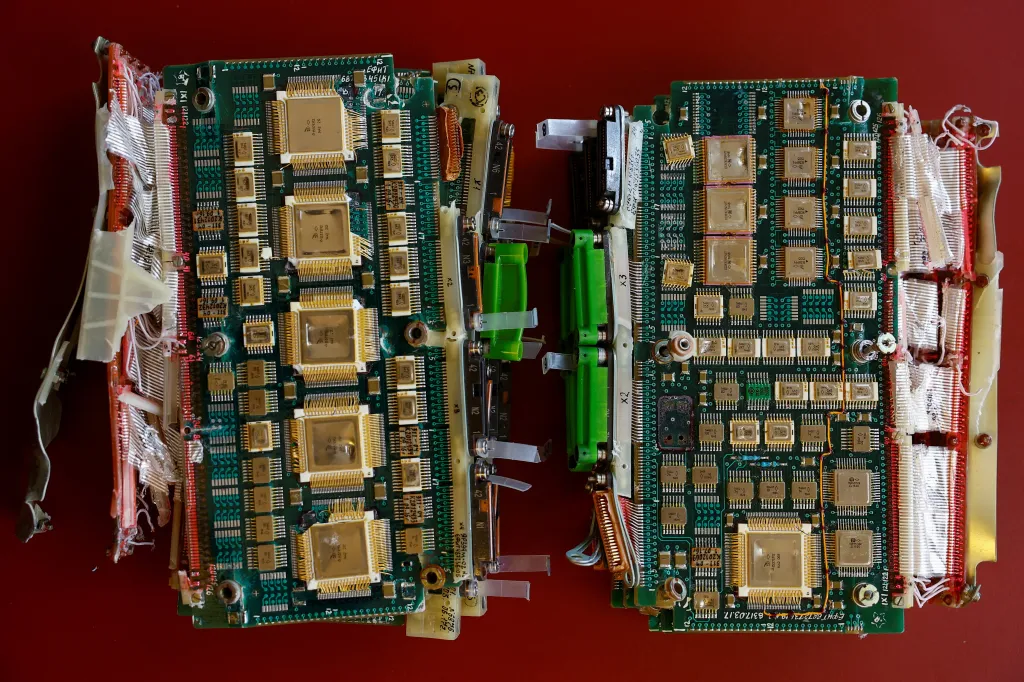 Components of an onboard computer unit from the 